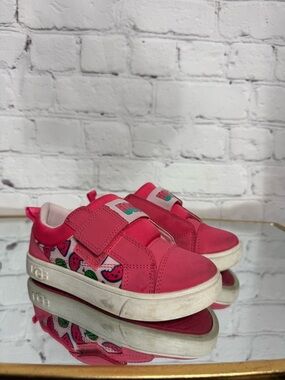 UGG Pink Watermelon Print Kids Velcro Sneakers size 11